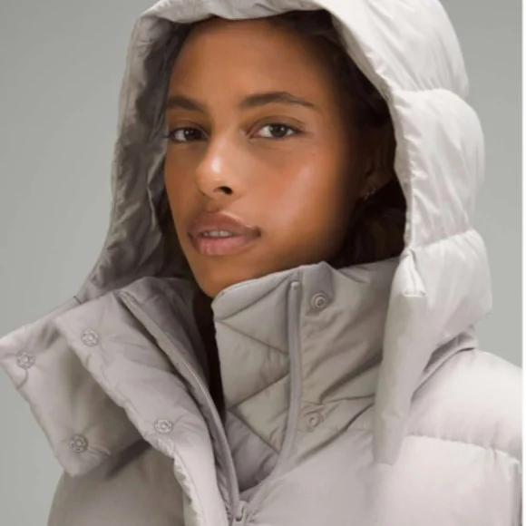 NWT Lululemon Wunder Puff Jacket 600 Down, Heathered Natural Ivory, Size 0 Puffers